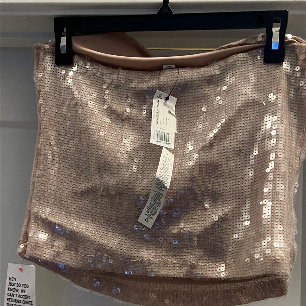 ASOS Sequin women tops in Light Blush